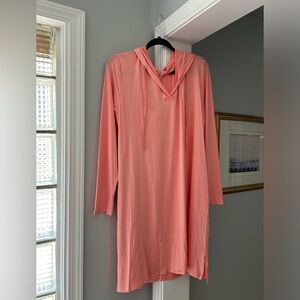 NWT Lightweight Knit Beach cover up with hood  and pockets XL
